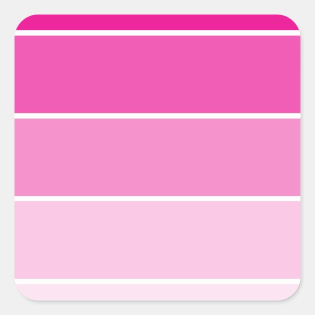 Bright Pink Paint Samples Square Sticker (Front)