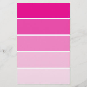Bright Pink Paint Samples Stationery