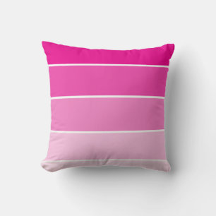 Bright Pink Paint Samples Throw Pillow