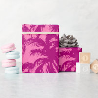 Bright pink Palm pattern