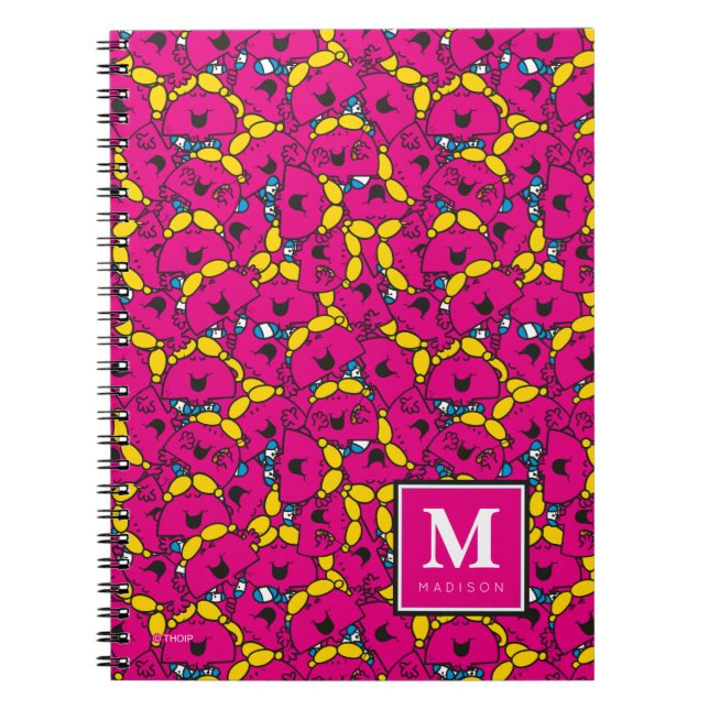 Bright Pink Pattern | Add Your Name Notebook (Front)
