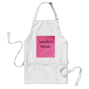Bright Pink personalized name or initials Standard Apron