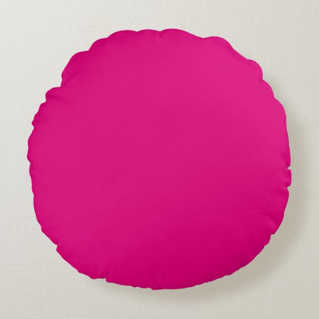 Bright Pink  plain solid colour pillow (Front)