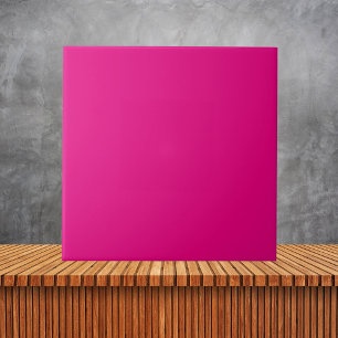 Bright Pink Plain Solid Colour Tile