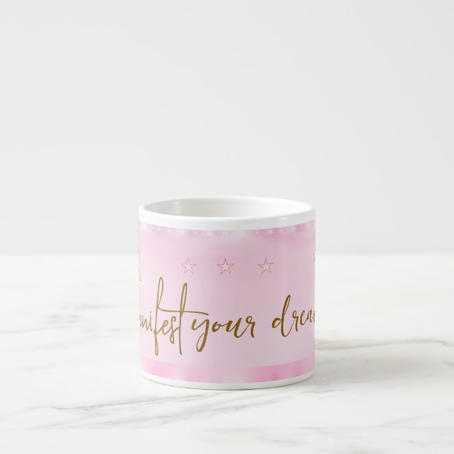 bright pink porcelain espresso cup (Front)