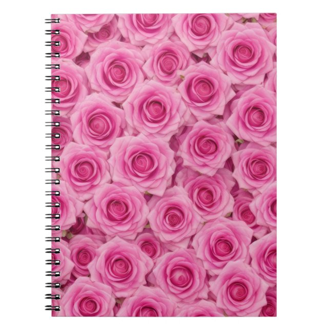 Bright Pink Roses Notebook (Front)