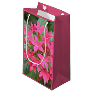 Bright Pink Tropical Flowers Gift Bag