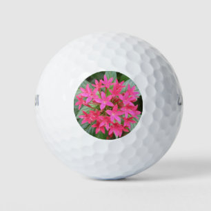 Bright Pink Tropical Flowers Golf Ball