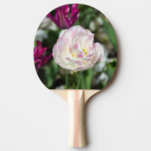 Bright pink tulips on a sunny day ping pong paddle