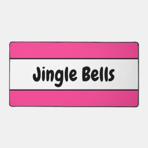 Bright Pink White Strips Retro Jingle Bells Texte