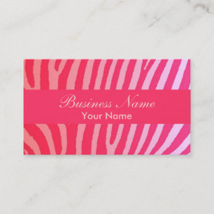 Bright pink zebra stripes custom cards