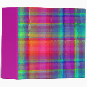 Bright Plaid Binder
