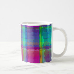 Bright Plaid Coffee Mug