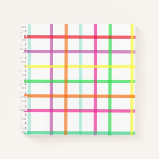 Bright Plaid Notebook (Front)