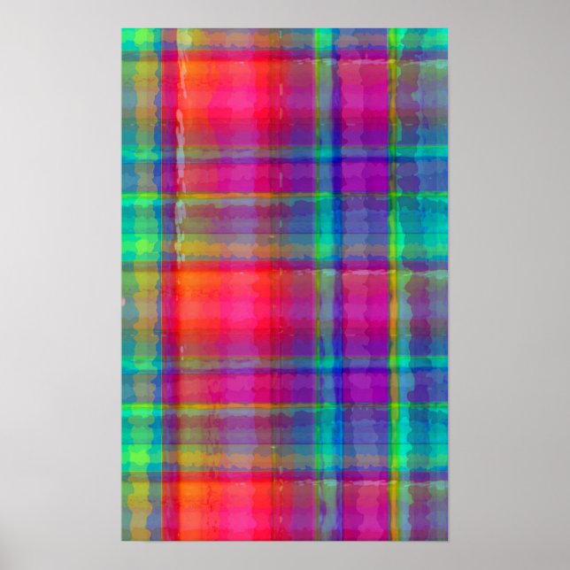 Bright Plaid Poster (Front)