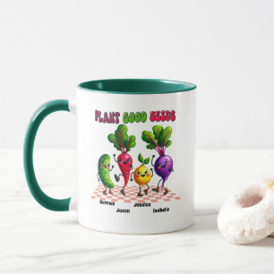 Bright PLANT GOOD SEEDS Custom 4 Kids Name Mum's Mug