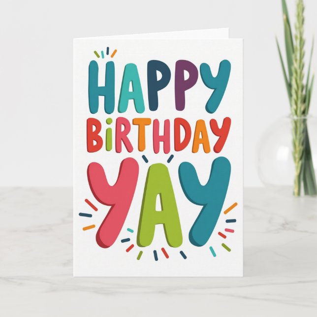 Bright Playful Letters Card (Front)