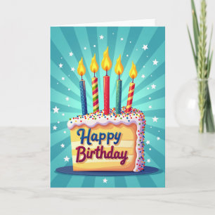 Bright Polka Dot Birthday Card