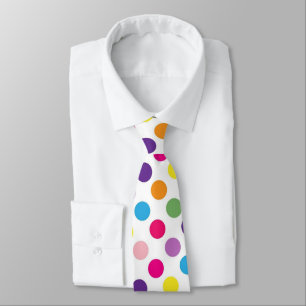Bright polka dot pattern tie