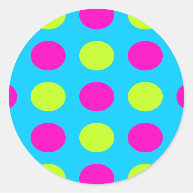 Bright Polka Dot Stickers (Front)