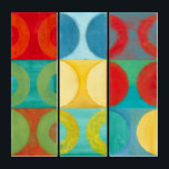 Bright Pop Art with Circles and Squares<br><div class="desc">Fluorescent is not just for lights anymore as proven by this wonderfully bright pop art piece. This print is a mash of square grids with coloured circles inside. If you love abstract art you'll love this print!</div>
