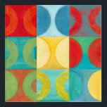Bright Pop Art with Circles and Squares<br><div class="desc">Fluorescent is not just for lights anymore as proven by this wonderfully bright pop art piece. This print is a mash of square grids with coloured circles inside. If you love abstract art you'll love this print!</div>