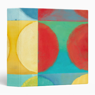Bright Pop Art with Circles and Squares Binder