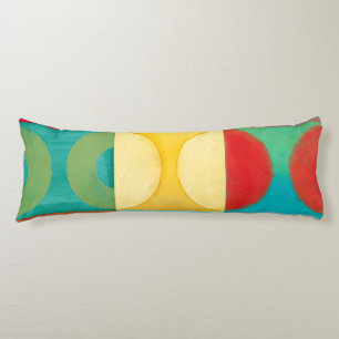 Bright Pop Art with Circles and Squares Body Pillow