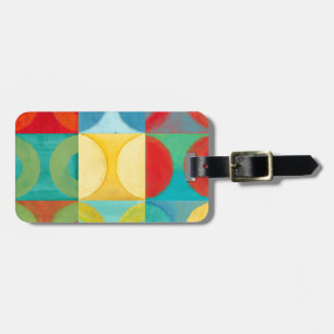 Bright Pop Art with Circles and Squares Luggage Tag