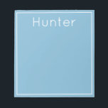 Bright Pop of Colour Personalized Notepad, Blue Notepad<br><div class="desc">This modern notepad features a bright colour and your personalization at the top. Use the template to add your custom text.</div>