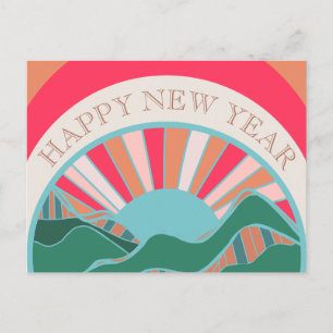 Bright Positive New Year  Holiday Postcard