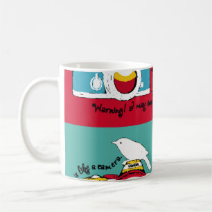 Bright poster in the style of pop art with image o coffee mug