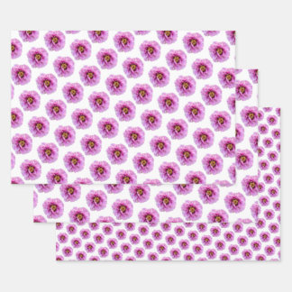 bright & pretty fuchsia pink peony wrapping paper sheet