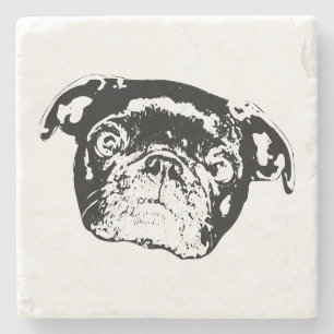 Bright Pug Gathering Coaster
