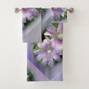 Bright purple bath towel set