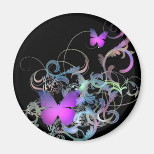 Bright Purple Butterfly Magnet