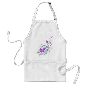 Bright Purple Butterfly Standard Apron