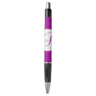Bright Purple Circle Monogram Pen