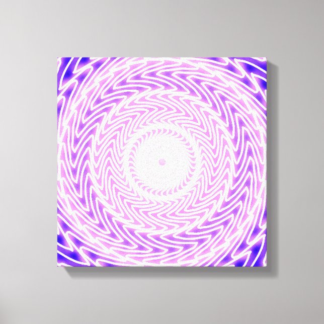 Bright purple circles pattern canvas print (Front)