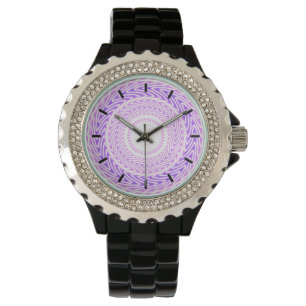 Bright purple circles pattern watch