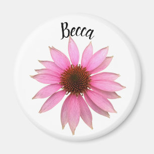 Bright Purple Coneflower Personalized Magnet