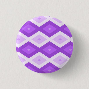 Bright purple diamond pattern 1 inch round button