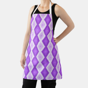 Bright purple diamond pattern apron