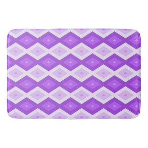 Bright purple diamond pattern bath mat