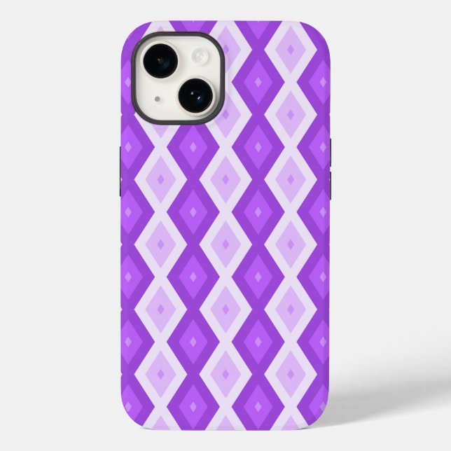 Bright purple diamond pattern Case-Mate iPhone case (Back)