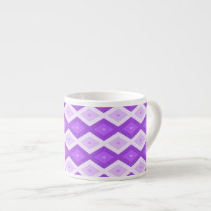 Bright purple diamond pattern espresso cup