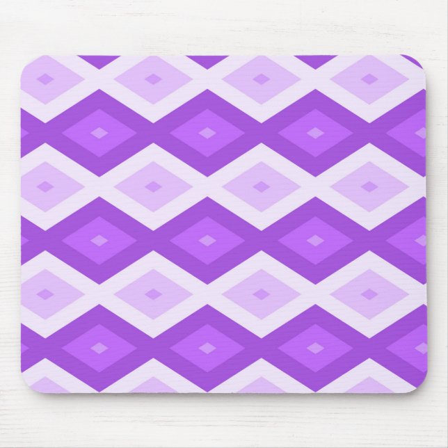 Bright purple diamond pattern mouse pad (Front)