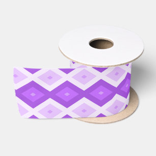 Bright purple diamond pattern satin ribbon