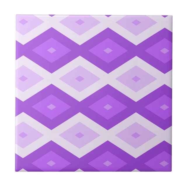 Bright purple diamond pattern tile (Front)