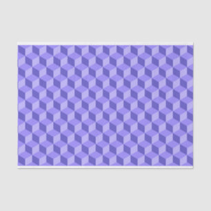 BRIGHT PURPLE GEOMETRIC CUBE PATTERNS TISSUE PAPER